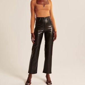 Abercrombie & Fitch Leather Ankle Straight Pant